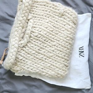 Zara woven clutch